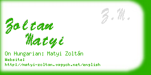 zoltan matyi business card